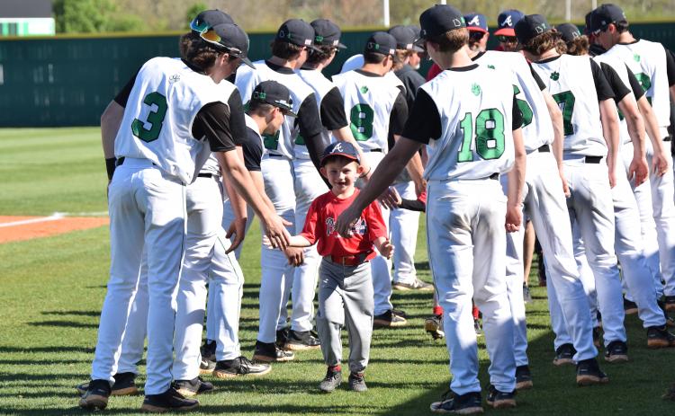 The Lions hosted Franklin County Little League players for Recreation Night before the games with Oconee County. (Photo by Scoggins)
